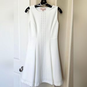 NWOT Philosophy Sleeveless Scubs Flare Dress Cream Size XS